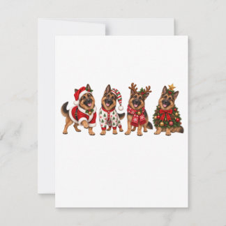 Carte De Remerciements Amis de Noël Berger Allemand de Noël