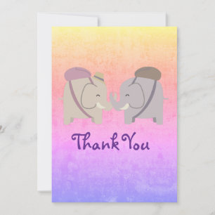 Carte De Remerciements amis des éléphants