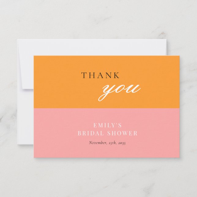Carte De Remerciements Amour à la Fête des mariées First Spritz (Devant)