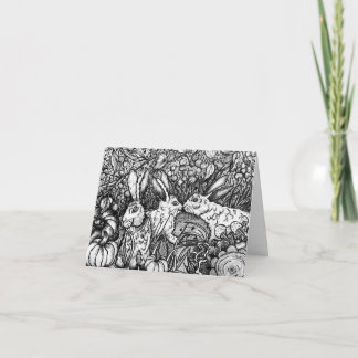 Carte De Remerciements Amour de lapin
