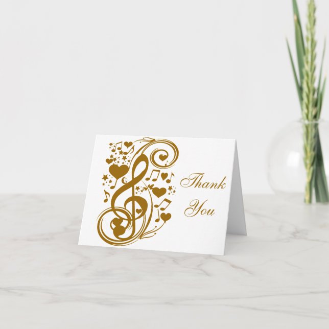 Carte De Remerciements Amour & Joy-Gold_ (Devant)