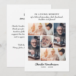 Carte De Remerciements Amour moderne et remerciements - Funérailles/Deuil