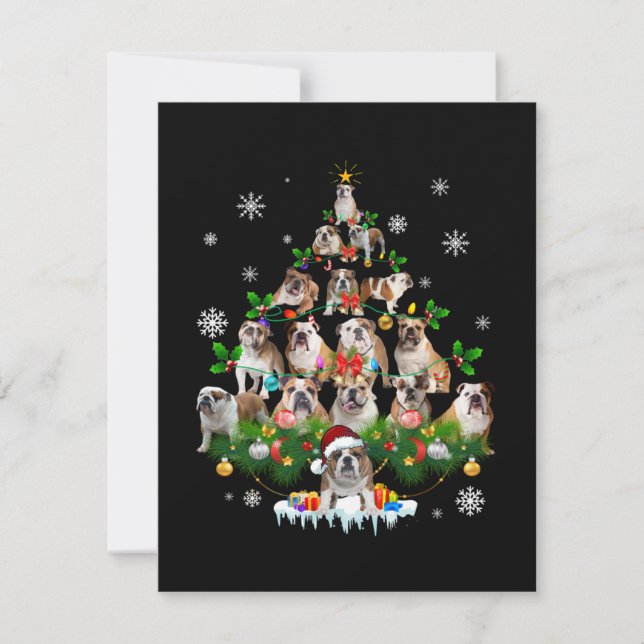 Carte De Remerciements Amoureux de les chiens| Ornements d'arbre de Noël  (Devant)