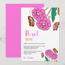 Amoureux de papillons rose floral script Mariage