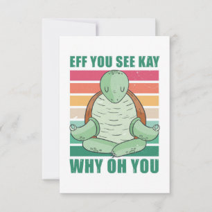 Carte De Remerciements Amoureux de tortue EFF Vous voyez Kay Pourquoi Oh