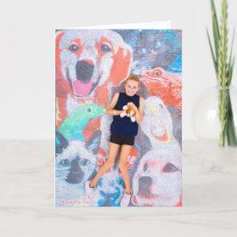 Carte De Remerciements Amoureux des Animaux - Art pour Enfants pour CHOC