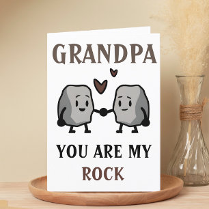 Carte De Remerciements Amusant Rock Pun Joke Humour mignonne Grand-père F