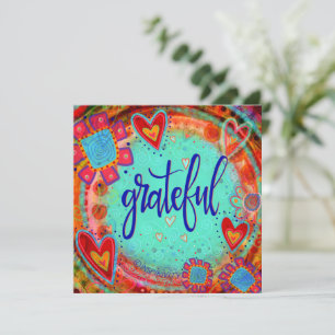 Carte De Remerciements Amusants Gentils Bénédictions Grateful Inspiration