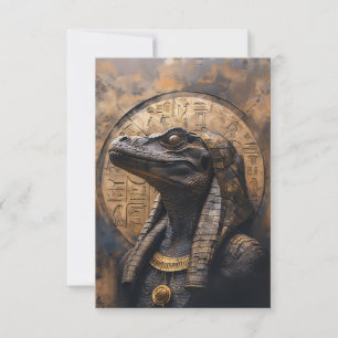 Carte De Remerciements Ancien Alien reptilien