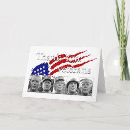 Carte De Remerciements Anciens combattants Mercis