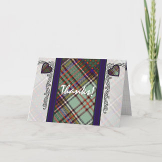 Carte De Remerciements Anderson clan Plaid Scottish tartan