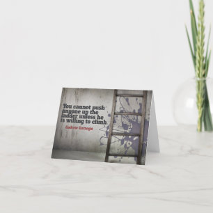 Carte De Remerciements Andrew Carnegie Citation Inspirationnelle "Pousser
