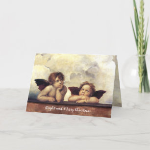 Carte De Remerciements ANGES / Cherubs ailés, Nuages Raffaello Sanzio