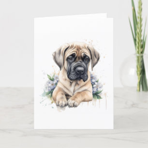 Carte De Remerciements Anglais Mastiff Watercolor
