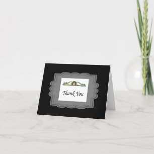 Carte de remerciements Angle Avec Bordure Grise