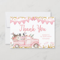 Animaux De Ferme Citrouille Pink Truck Drive Par A