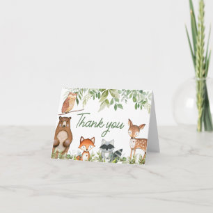 Carte De Remerciements Animaux de Safari Jungle Baby Shower