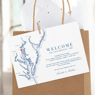 Carte De Remerciements Annapolis Maryland Mariage Bienvenue Itinéraire