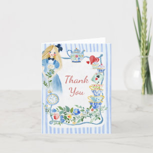 Carte De Remerciements Anniversaire Coloré Enchanté Alice au Pays des Mer