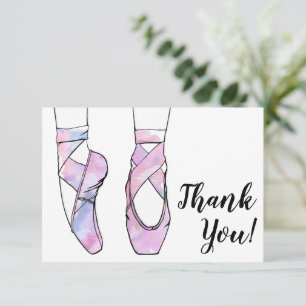Carte De Remerciements Anniversaire de ballet de ballerine