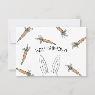 Carte De Remerciements Anniversaire de Bunny Boy