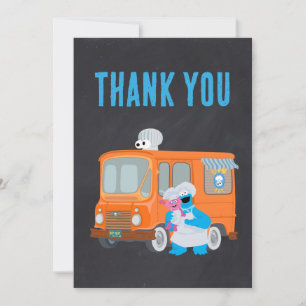 Carte De Remerciements Anniversaire de Cookie Monster sur un camion de no