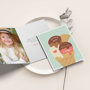 Carte De Remerciements Anniversaire de enfant de crème glacée Sundae
