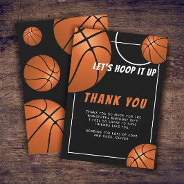 Carte De Remerciements Anniversaire de enfant du Basketball Ball