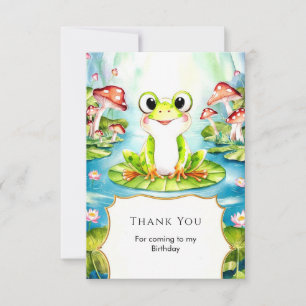 Carte De Remerciements Anniversaire de Grenouille Pastel Coloré