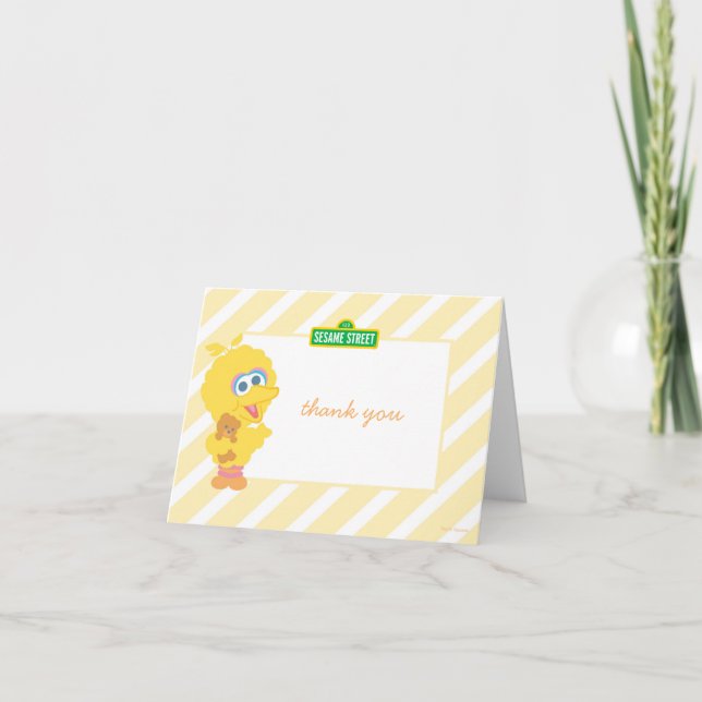 Carte De Remerciements Anniversaire de naissance de Gros Oiseau (Devant)