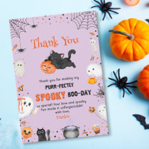 Anniversaire d'Halloween de chat parfaitement effr