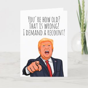 Carte De Remerciements Anniversaire drôle de Donald Trump
