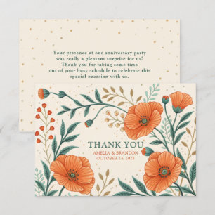 Carte De Remerciements Anniversaire du Mariage de la Californie
