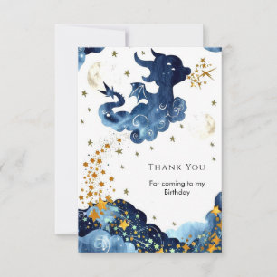 Carte De Remerciements Anniversaire du mignon Dragon
