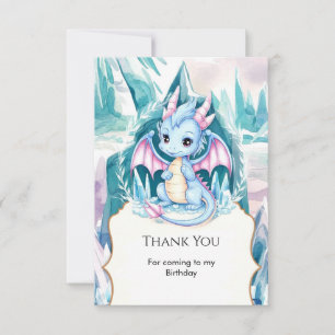 Carte De Remerciements Anniversaire Enfant Dragon Fantaisiste