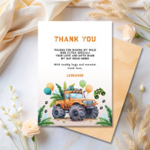 Anniversaire Garçon Safari Jungle Monster Truck 