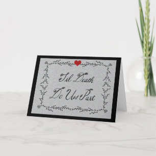 Carte De Remerciements Anniversaire gothique du Mariage Valentine Jusqu'à