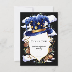 Carte De Remerciements Anniversaire Magique de l'Aquarelle Fantaisiste Pa