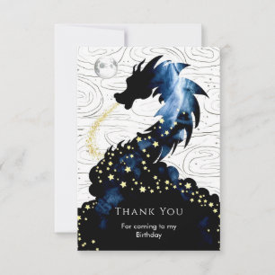 Carte De Remerciements Anniversaire majestueux du dragon mythique