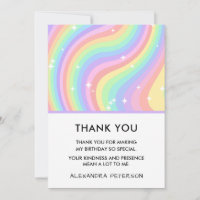 Anniversaire Rétro Pastel Arc-en-ciel 6 Étoiles