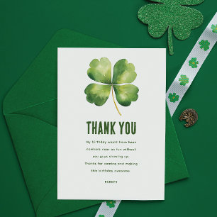 Carte De Remerciements Anniversaire Saint Patrick's Day