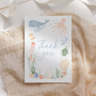 Carte De Remerciements Anniversaire sous la mer