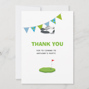 Carte De Remerciements Anniversaire sur le thème du golf