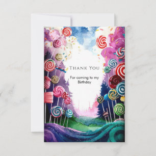 Carte De Remerciements Anniversaire sur mesure Candyland rêvé