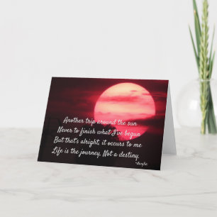 Carte De Remerciements Anniversaire - Un autre tour autour du Soleil