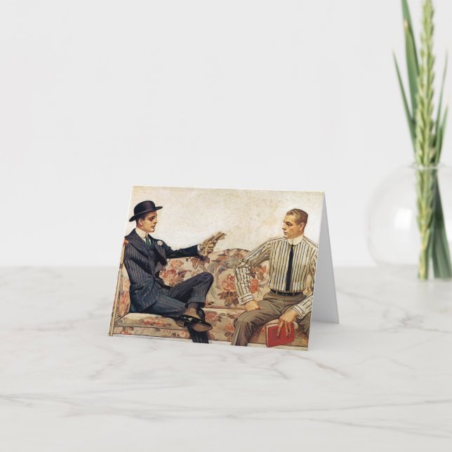 Carte De Remerciements Annonce de Arrow Collar, 1912 par Leyendecker (Devant)