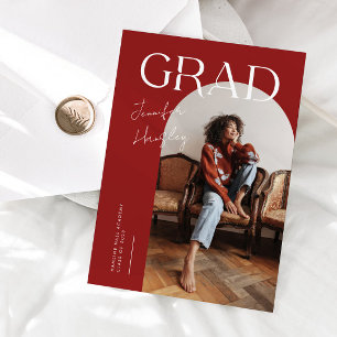 Carte De Remerciements Annonce de remise de diplôme à l'arche rouge GRAD