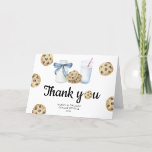 Carte De Remerciements Annonce du sexe Bébé lait & cookies aquarelle merc