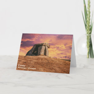 Carte De Remerciements Anta do Tapadao Dolmen. Ruines néolithiques en Cra