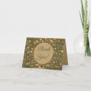 Carte De Remerciements Antique anglaise broderie au point Tree of Life & 